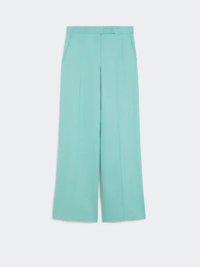 Herringbone linen twill trousers, water