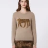 Inlay-detail cashmere sweater, turtledove Inlay-detail cashmere sweater, turtledove