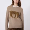 Inlay-detail cashmere sweater, turtledove Inlay-detail cashmere sweater, turtledove