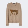 Inlay-detail cashmere sweater, turtledove Inlay-detail cashmere sweater, turtledove