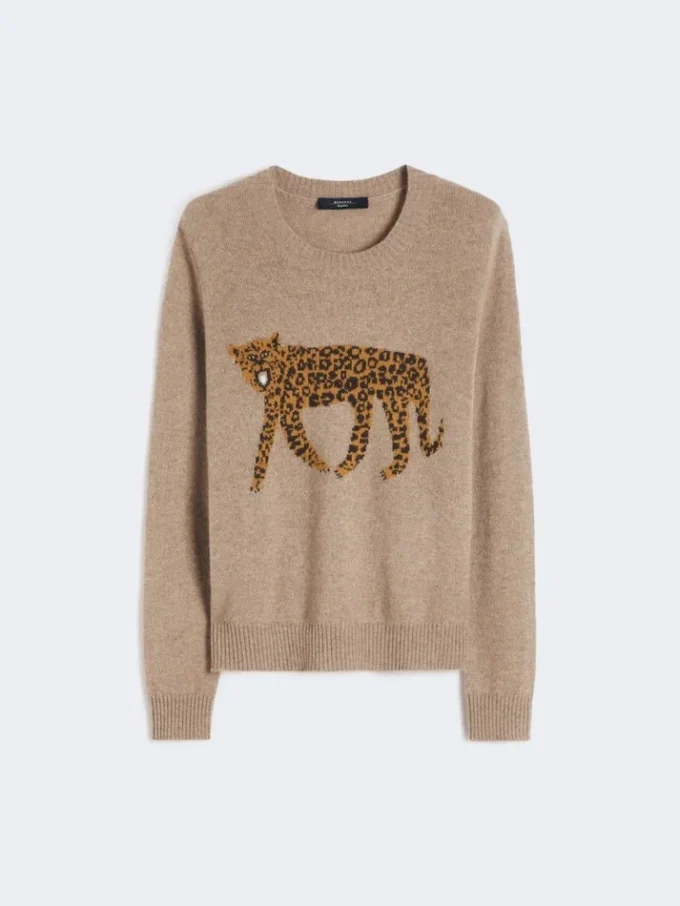 Inlay-detail cashmere sweater, turtledove Inlay-detail cashmere sweater, turtledove