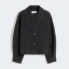 Jacket in jersey-effect denim, ultramarine