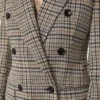 Jacquard jersey blazer, black grey