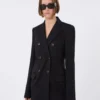 Jersey blazer, black