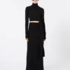 Jersey dress with knot, black Jersey dress with knot, black