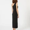 Jersey one-shoulder dress, black Jersey one-shoulder dress, black