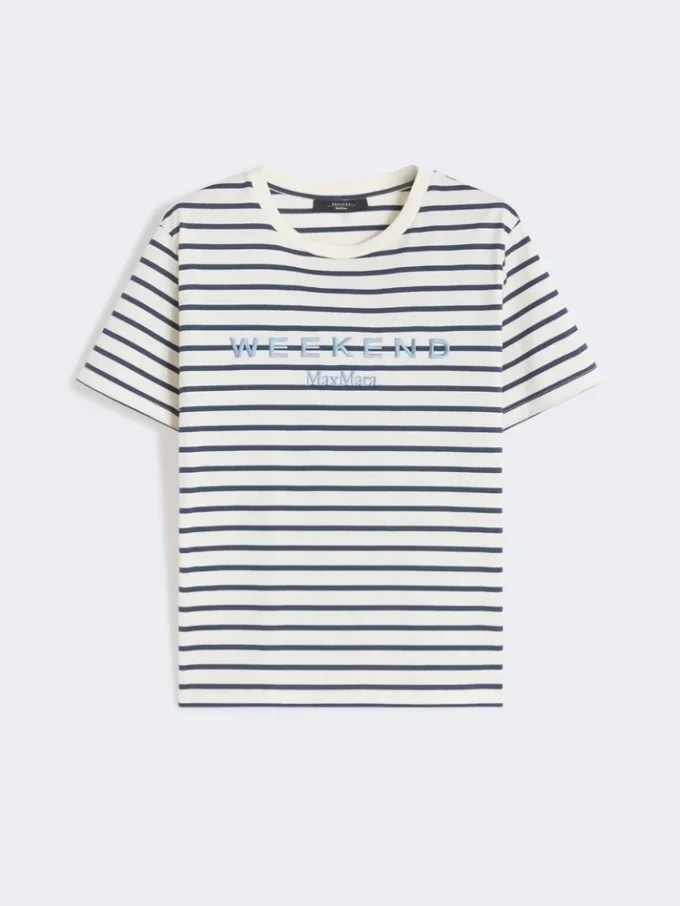 Jersey t-shirt with graphics, navy