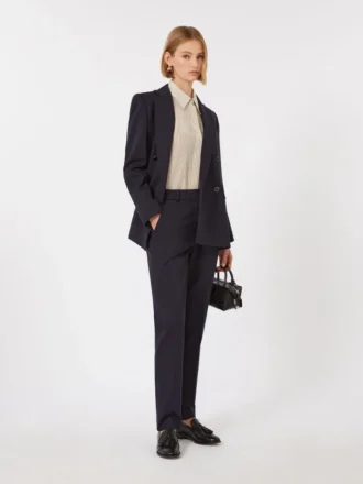 Jersey trousers, navy