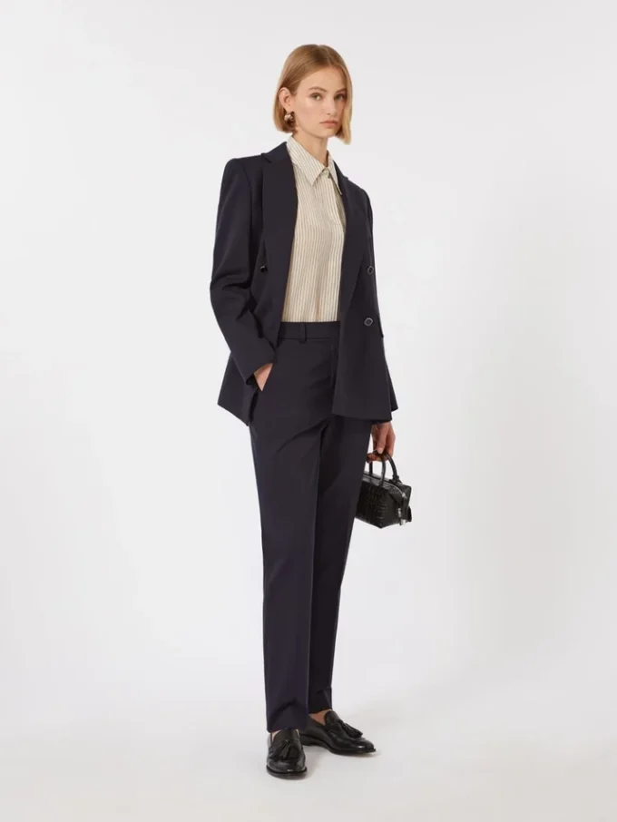 Jersey trousers, navy