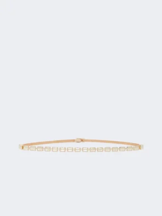 Jewelled nappa leather belt, powder