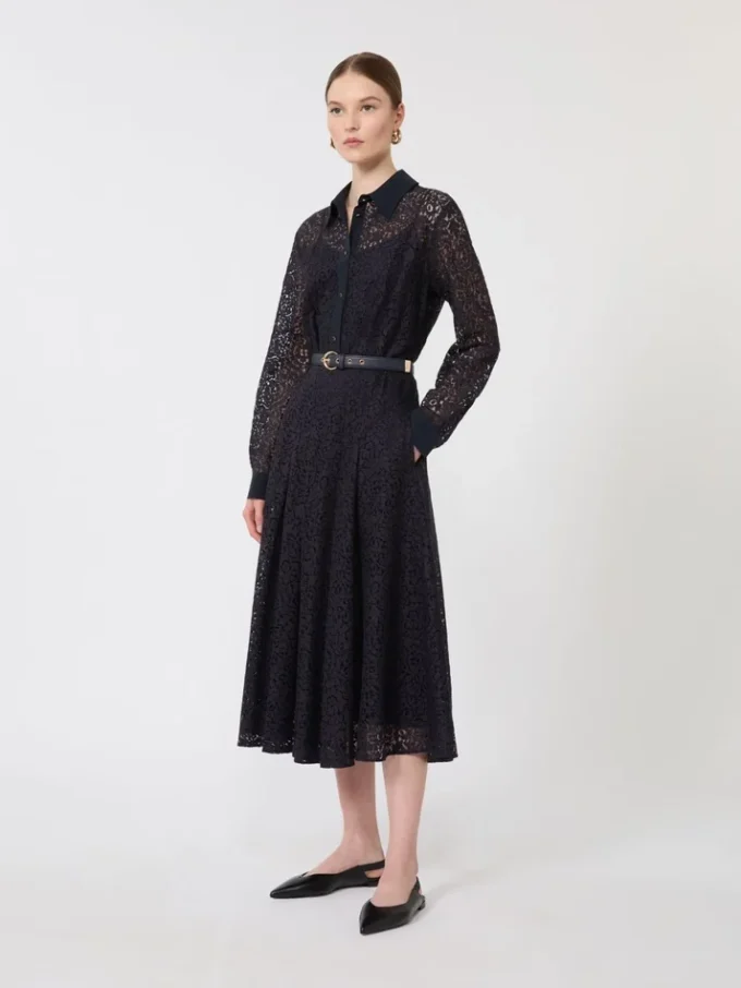Lace shirt dress, navy Lace shirt dress, navy