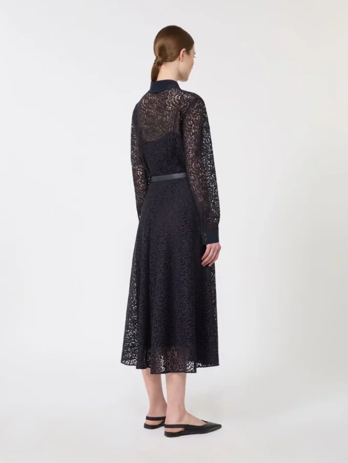 Lace shirt dress, navy Lace shirt dress, navy
