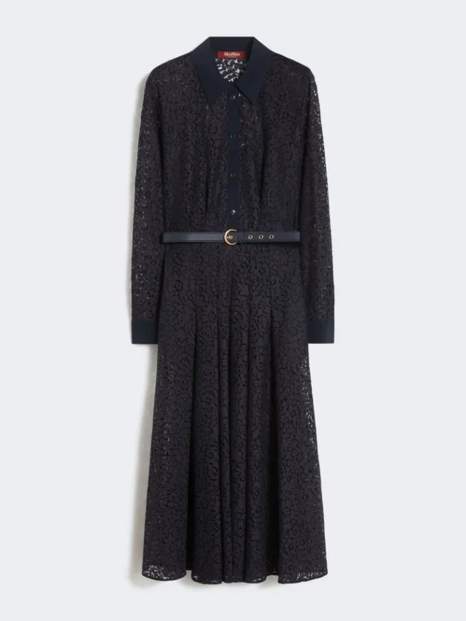 Lace shirt dress, navy Lace shirt dress, navy