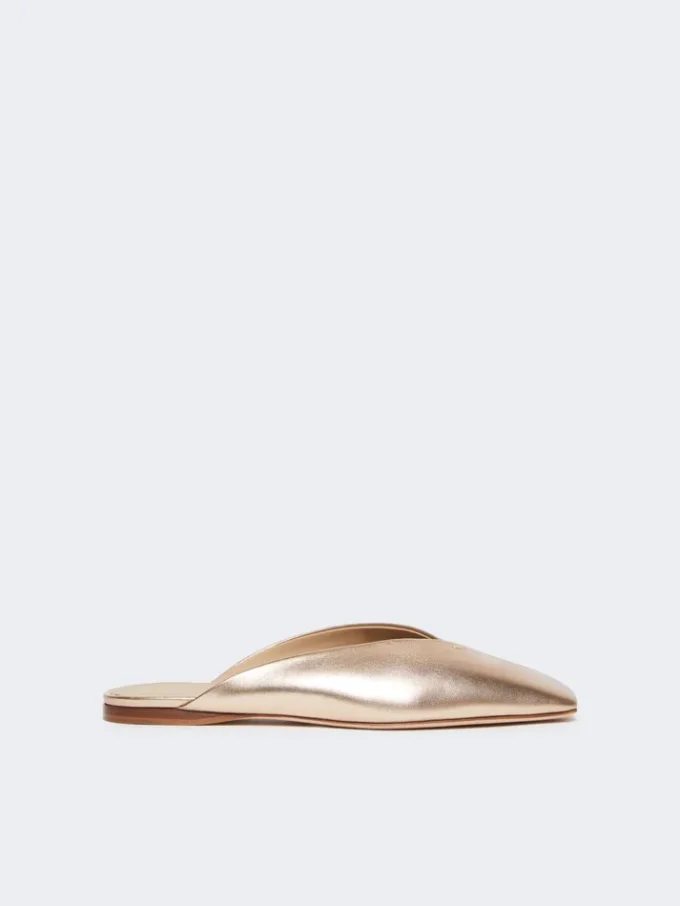Laminated nappa leather mules, pink Laminated nappa leather mules, pink