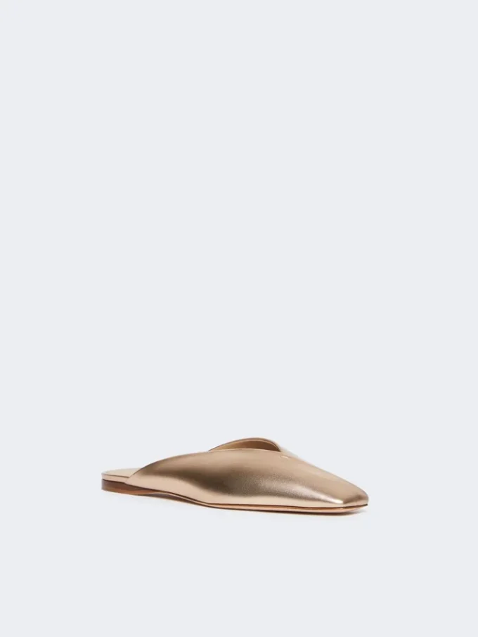 Laminated nappa leather mules, pink Laminated nappa leather mules, pink