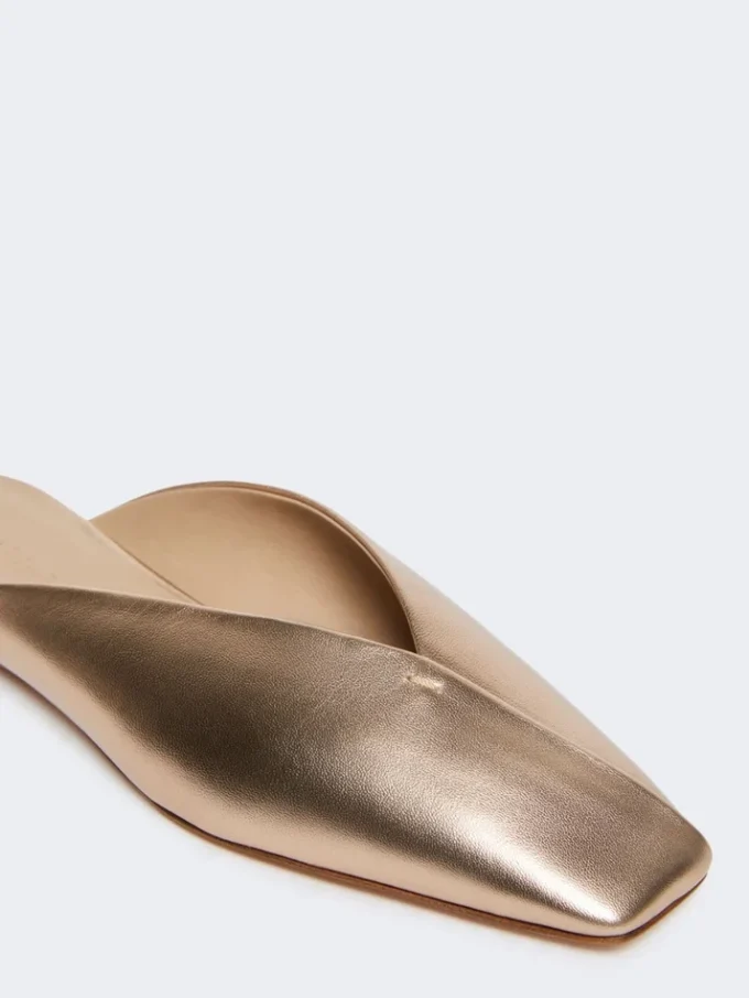 Laminated nappa leather mules, pink Laminated nappa leather mules, pink