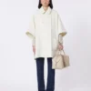 Large, crocodile-print leather boston bag, ice