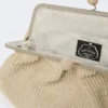 Large raffia-effect pasticcino bag, turtledove