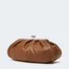 Large sheepskin pasticcino bag, tobacco