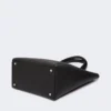 Leather archetipo handbag, black