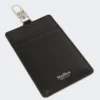 Leather badge holder, black Leather badge holder, black