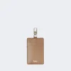 Leather badge holder, mud Leather badge holder, mud