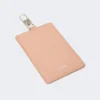 Leather badge holder, pink Leather badge holder, pink