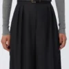 Leather belt, black