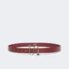 Leather belt with s buckle, bordeaux Leather belt with s buckle, bordeaux