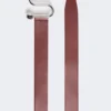 Leather belt with s buckle, bordeaux Leather belt with s buckle, bordeaux