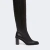 Leather boots, black