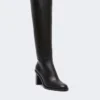 Leather boots, black