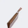 Leather card holder, amber brown