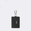 Leather earphone pouch, black Leather earphone pouch, black