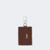 Leather earphone pouch, cocoa