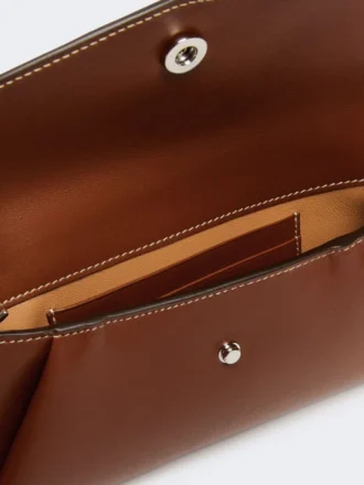 Leather envelope wallet, amber brown