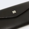 Leather envelope wallet, black