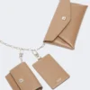 Leather envelope wallet, mud