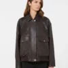 Leather jacket, brown
