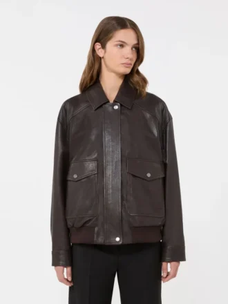 Leather jacket, brown