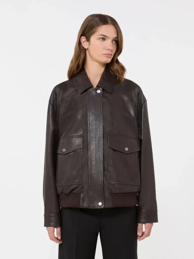 Leather jacket, brown