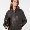 Leather jacket, brown