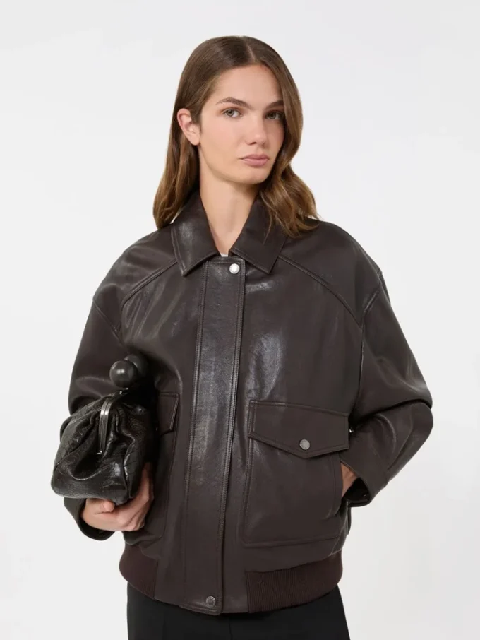 Leather jacket, brown