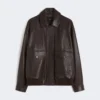 Leather jacket, brown