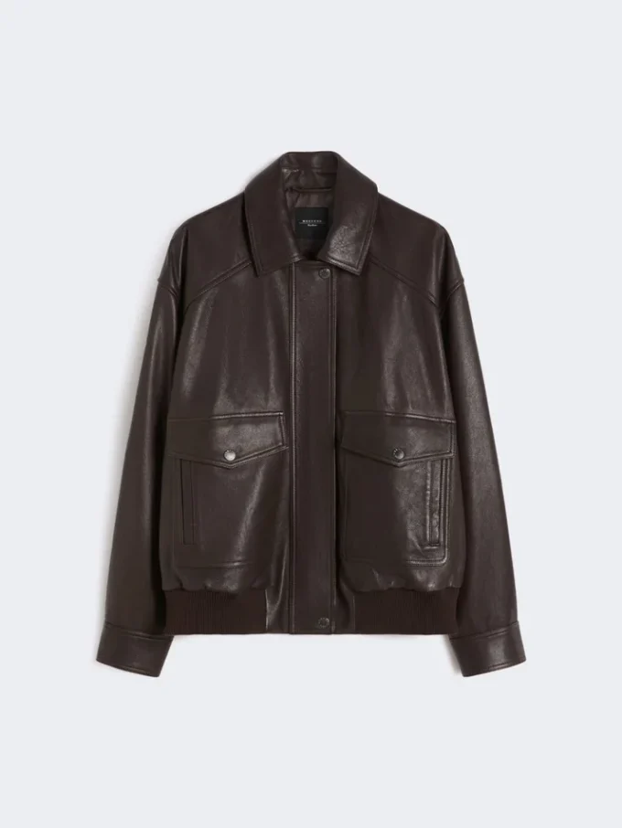 Leather jacket, brown