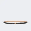 Leather monogram belt, black Leather monogram belt, black