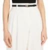 Leather monogram belt, black Leather monogram belt, black