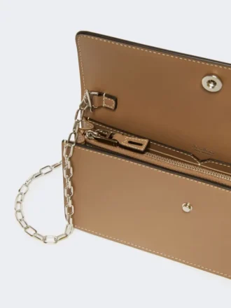 Leather phone pouch, mud