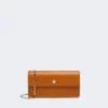 Leather phone pouch, rust