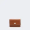 Leather purse, amber brown